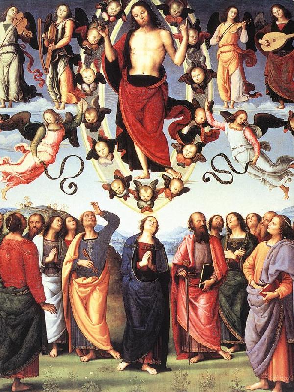 PERUGINO, Pietro The Ascension of Christ af Sweden oil painting art